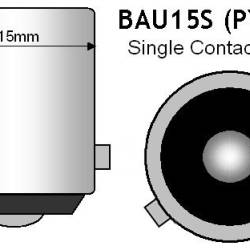 Set 2 becuri pozitie, 36 Led COB, 12V, G18-BA15S, alb