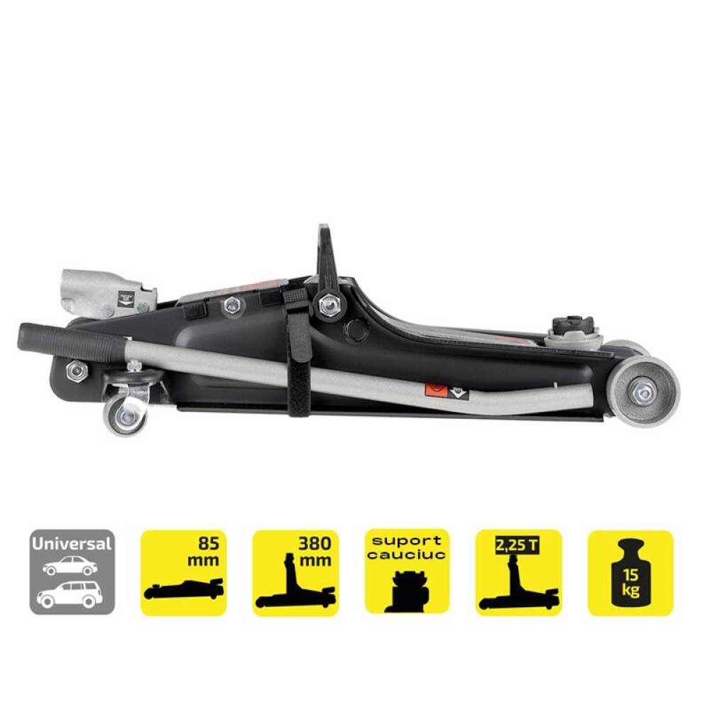 Cric crocodil 2,25T plat, Ultra Low Lift Pro TUV 347.02 Heyner