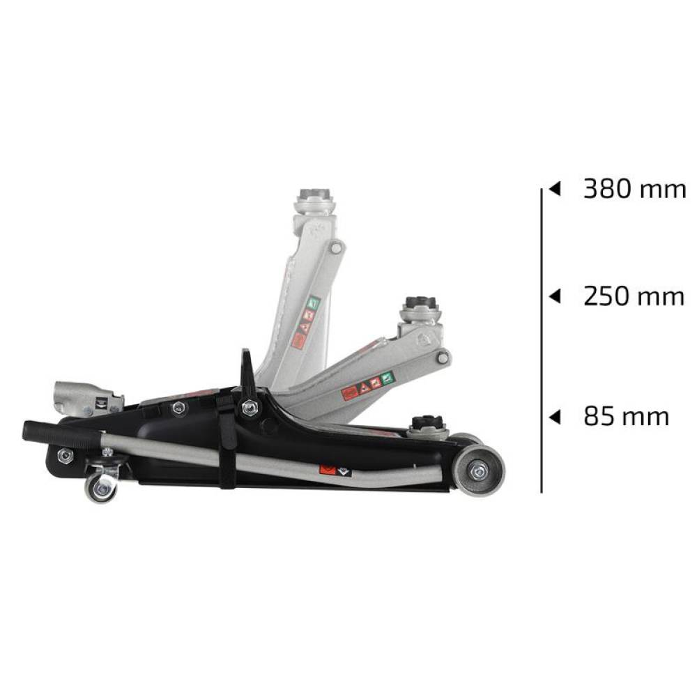 Cric crocodil 2,25T plat, Ultra Low Lift Pro TUV 347.02 Heyner