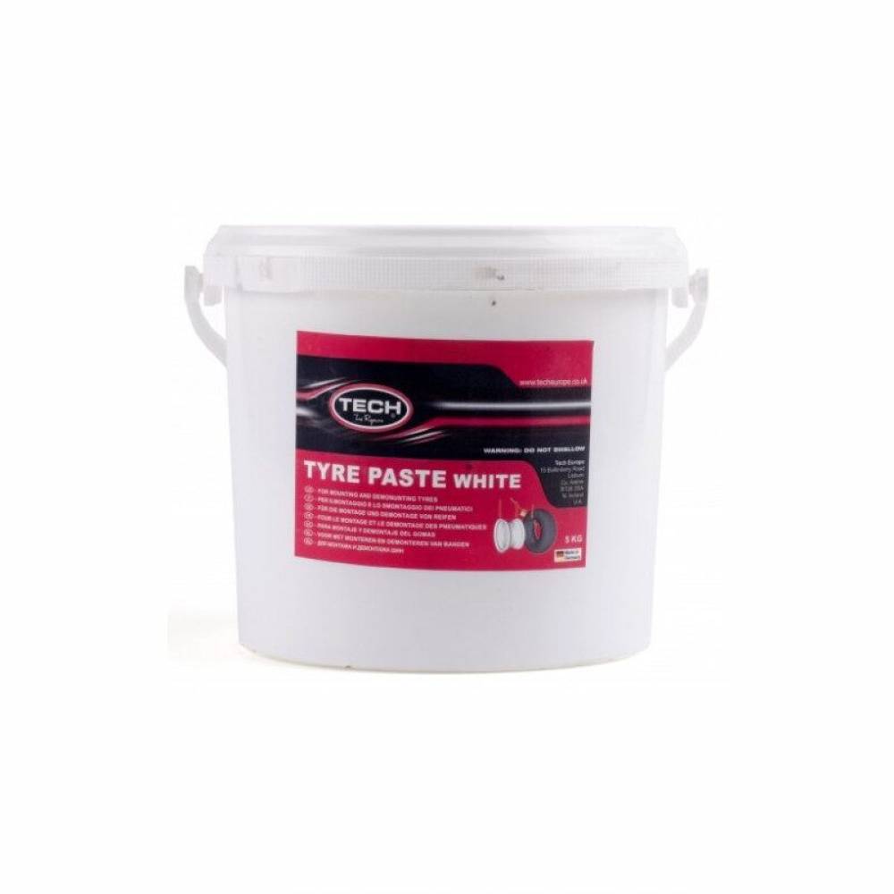 Pasta montat anvelope, alunecare, alba 5kg Tech