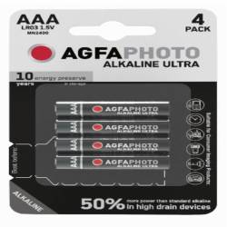 Baterie ultra alcalina, 4 bucati la Blister AAA (R3) AGFA  FOTO LR03 MN2400 APUAAA / A821856