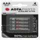 Baterie ultra alcalina, 4 bucati la Blister AAA (R3) AGFA  FOTO LR03 MN2400 APUAAA / A821856