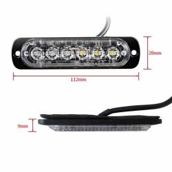 Proiector stroboscopic 6 LED-uri, 112cm, in grila, galben, VS-06T-B