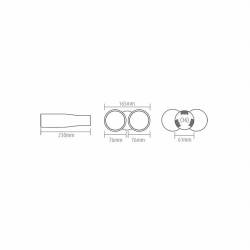 Ornament toba interior 36(61), exterior 165x76, L230 0956