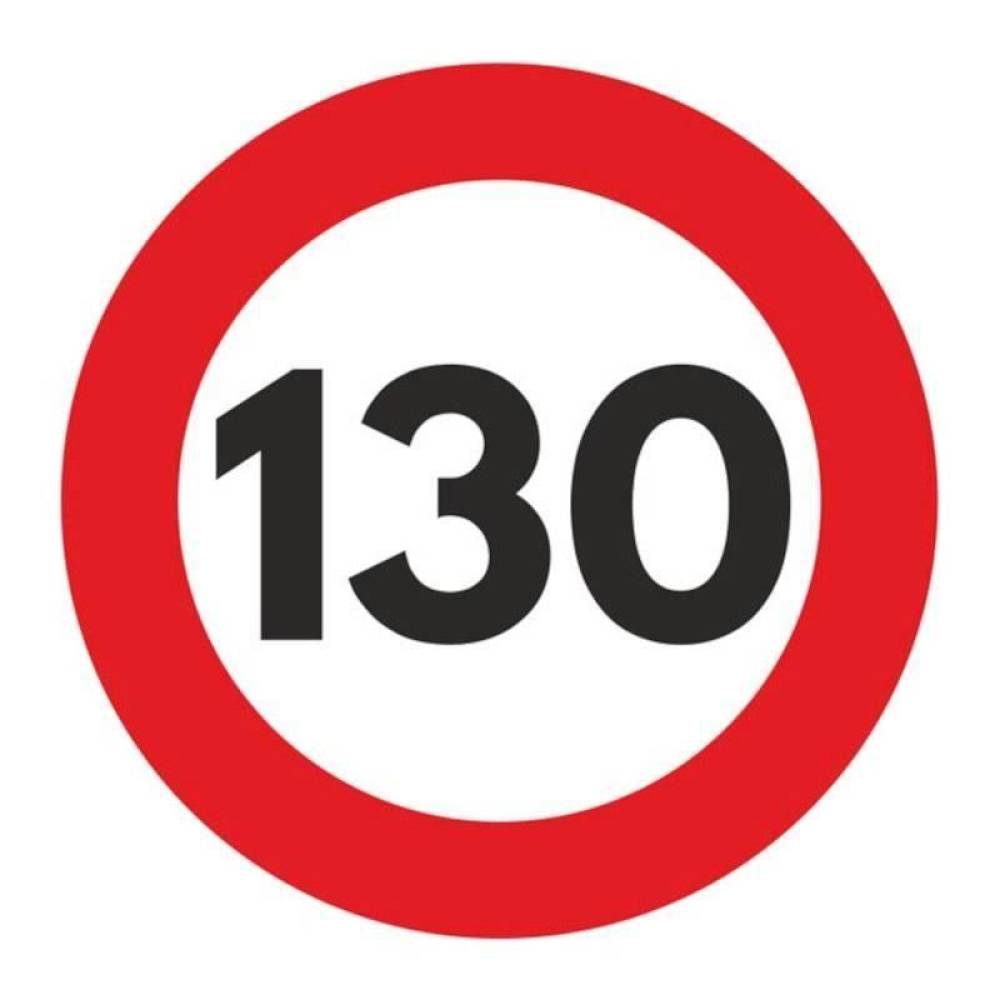 Autocolant reflectorizant limita viteza, fi15cm, 130km/h, 5201-130 Automax