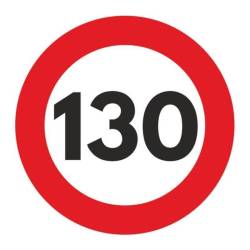Autocolant reflectorizant limita viteza, fi15cm, 130km/h, 5201-130 Automax