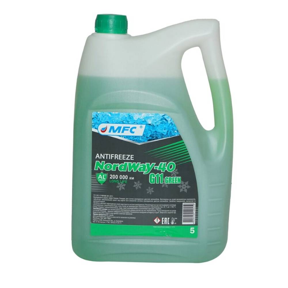 Antigel concentrat, 5L, G11, verde -40gr  NordWay
