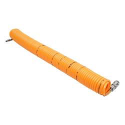 Furtun spiralat pentru aer comprimat 15m, 5/8mm, 10bar, cupla fi 8mm, Hoteche A831822E bk92675