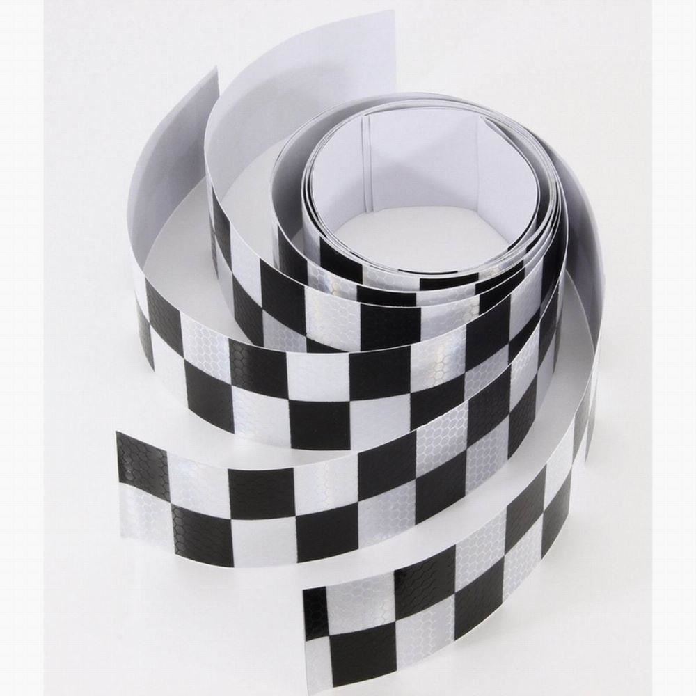 Autocolant reflectorizant magnetic banda, TAXI, alb-negru, 6cm x 1.1m, set 4buc MGT01 