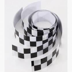 Autocolant reflectorizant magnetic banda, TAXI, alb-negru, 6cm x 1.1m, set 4buc MGT01 