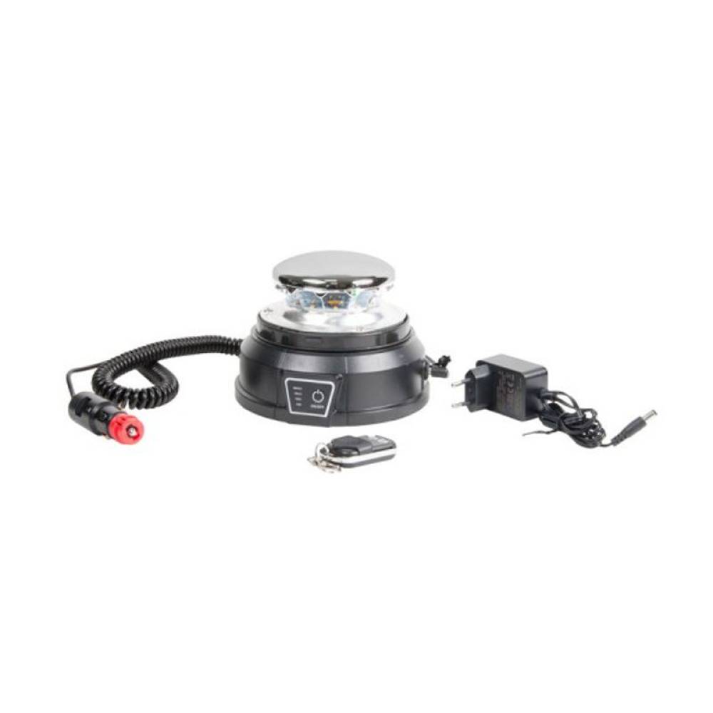 Girofar wireless, 12-24V, cu LED, cu acumulator, reincarcabil 12-24V si 220V, cu telecomanda, 1754 Automax