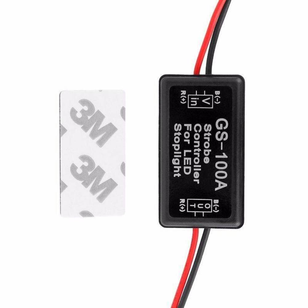 Releu stroboscopic pentru lampi frana, cu efect de stroboscop, compatibil cu orice tip de bec auto si moto, GS-100A