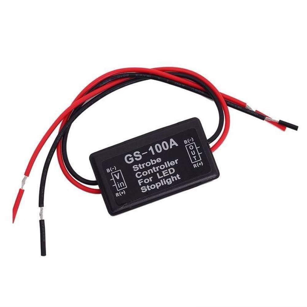 Releu stroboscopic pentru lampi frana, cu efect de stroboscop, compatibil cu orice tip de bec auto si moto, GS-100A