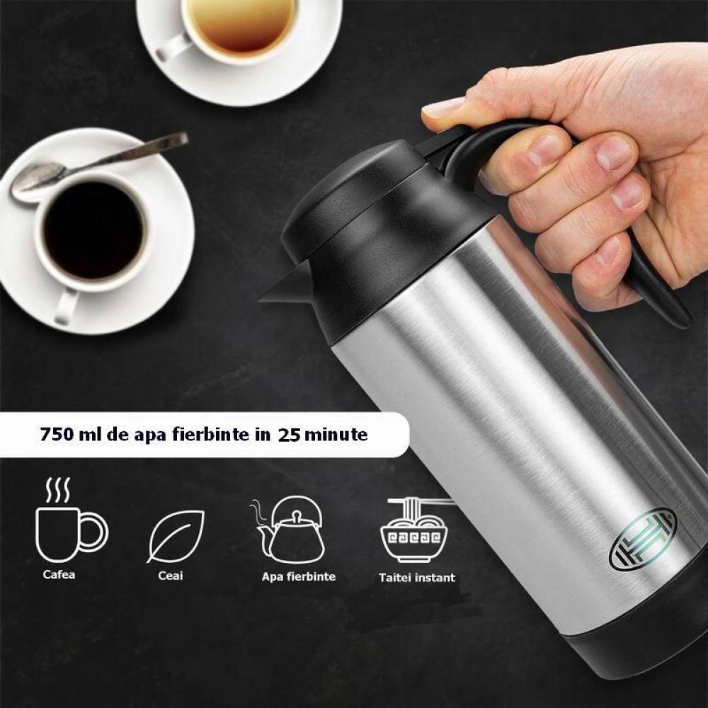 Fierbator apa 750ml, 12V, 120W, cu husa depozitare, ThermoVar PRO, 543.13 Heyner Fierbator apa 750ml, 12V, 120W, cu husa depozitare, ThermoVar PRO, 543.13 Heyner