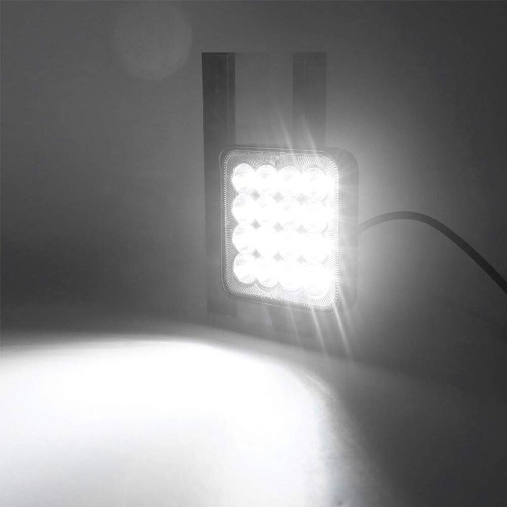 Proiector lucru 83x83mm, LED, 12/24V, 48W, 3840lm, GD31616NM