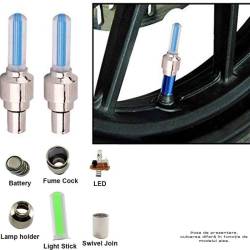 Ornament capacele valva cu LED albastru, auto, moto, velo, set 2 bucati, QMZ-03-blu
