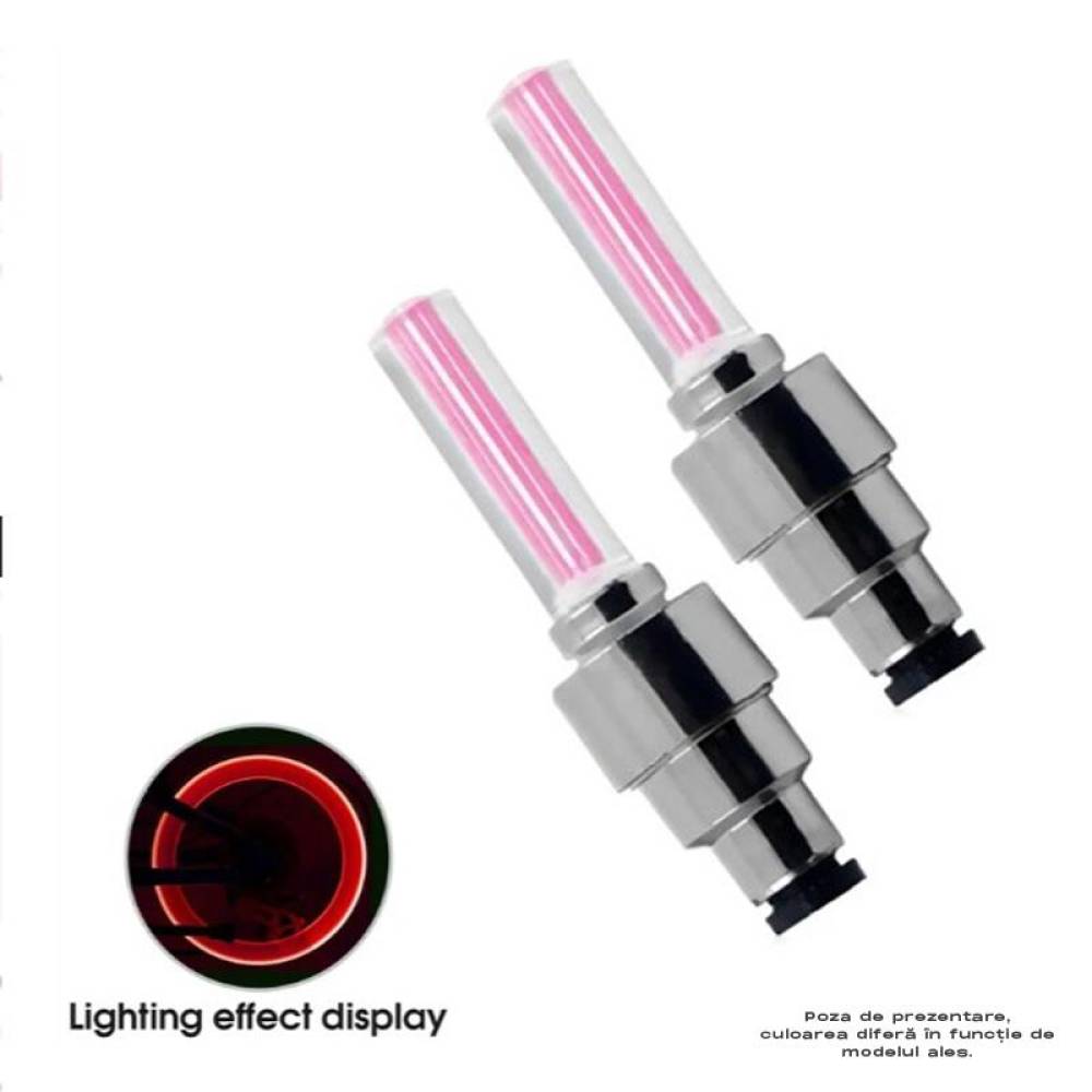 Ornament capacele valva cu LED albastru, auto, moto, velo, set 2 bucati, QMZ-03-blu