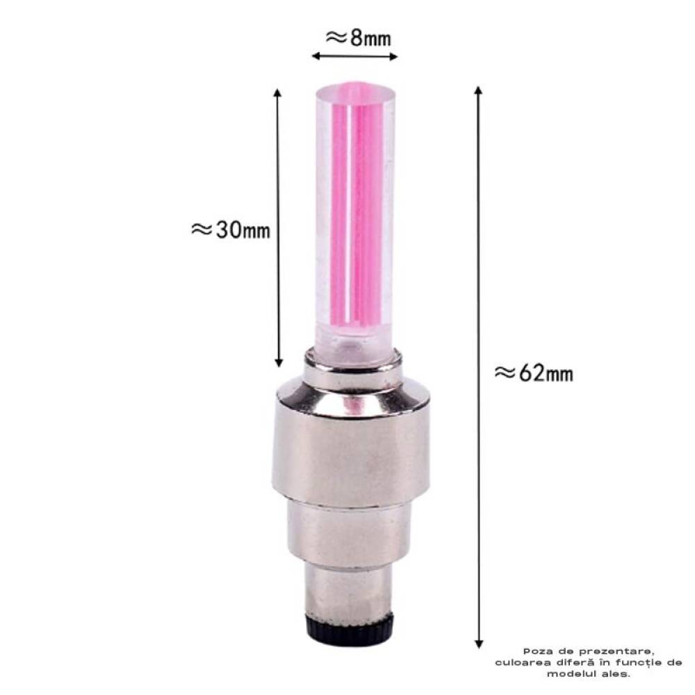 Ornament capacele valva cu LED albastru, auto, moto, velo, set 2 bucati, QMZ-03-blu