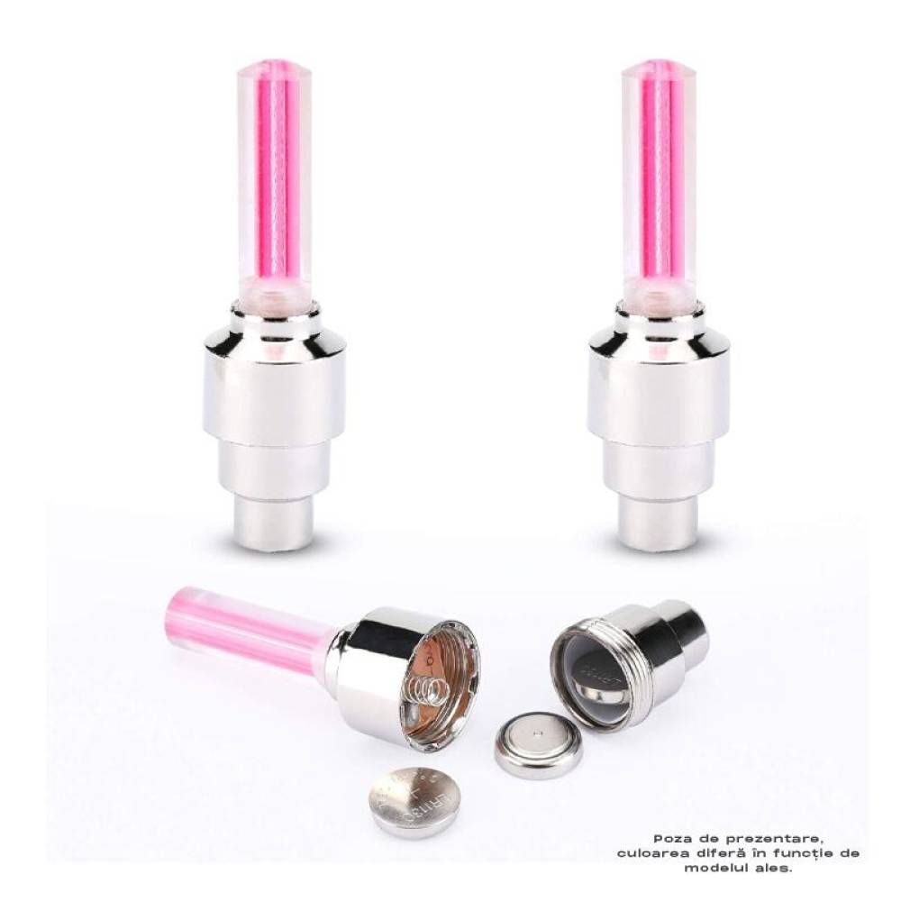 Ornament capacele valva cu LED albastru, auto, moto, velo, set 2 bucati, QMZ-03-blu