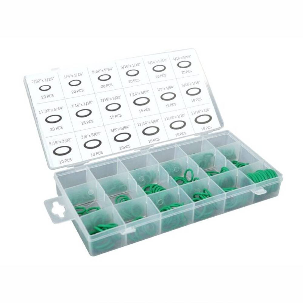 Set oringuri verzi pentru aer conditionat, 270 buc, 18 dimensiuni, FKM, Carmotion 86440 Polonia