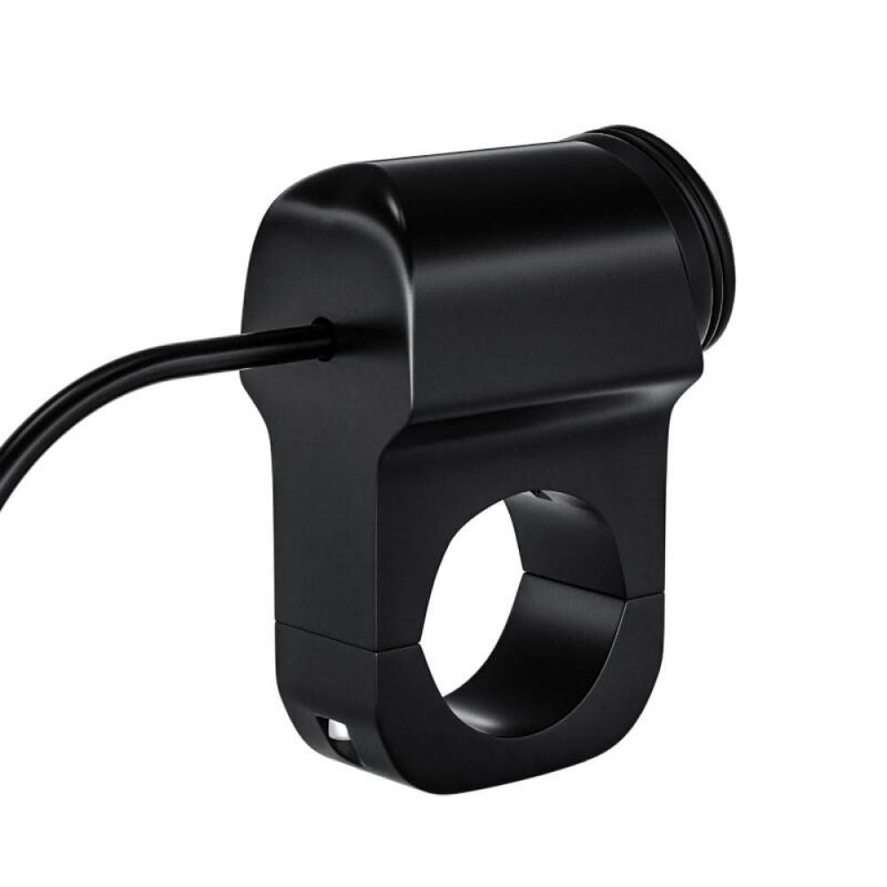 Intrerupator ON/OFF, iluminare LED rosu, aluminiu, scuter, atv, prindere pe ghidon, MCC004