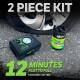 Compresor aer 12V, LED, cu spuma 450ml, Slime Smart Repair plus, Tehnologie Thru-Core, 12min, 50138-51 Slime