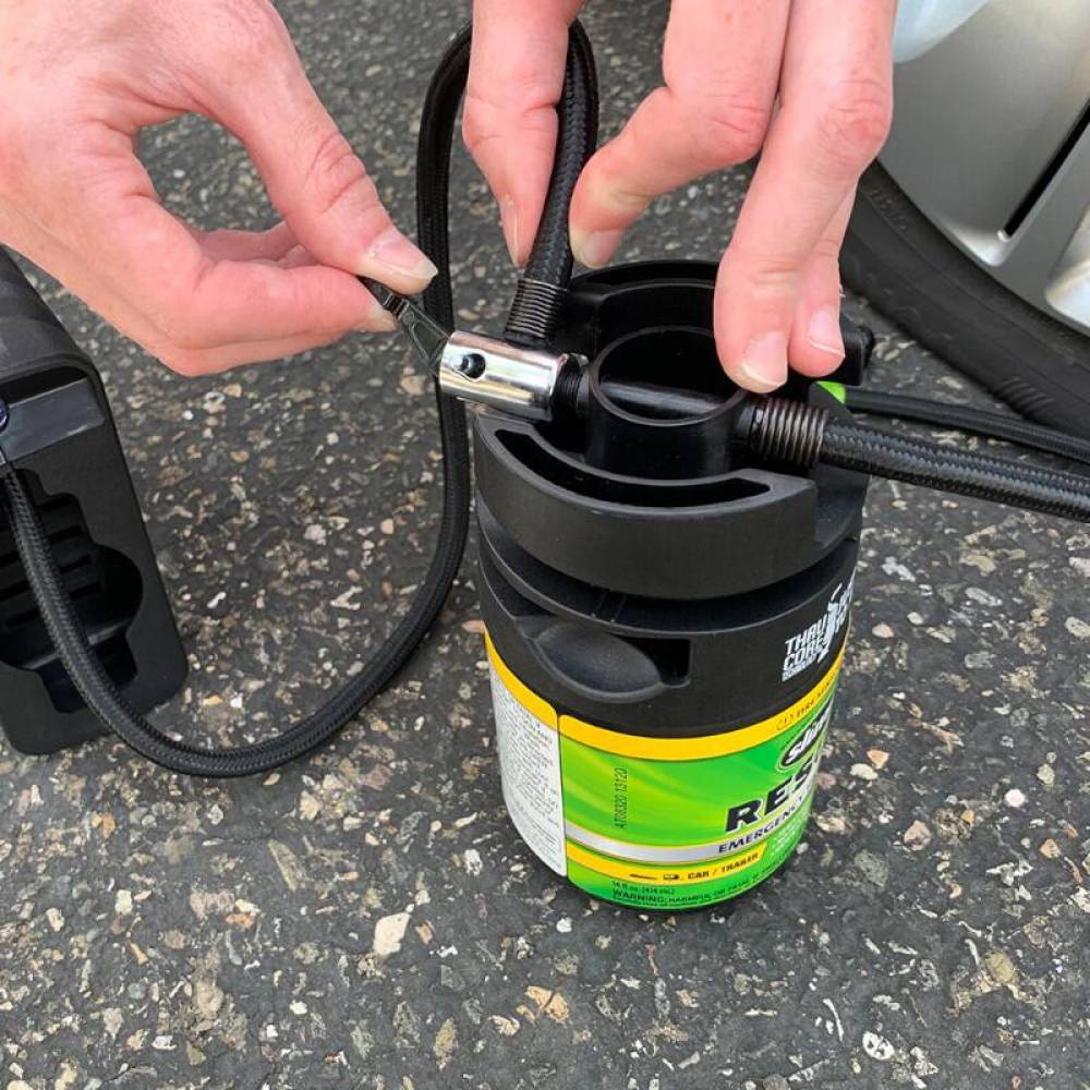 Compresor aer 12V, LED, cu spuma 450ml, Slime Smart Repair plus, Tehnologie Thru-Core, 12min, 50138-51 Slime