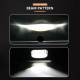 Proiector faza lunga, 94x90, LED, 3 functii, stroboscopic, pozitie alba, cu DRL Angel Eyes, 12-24V, 30W, 1500lm, spot dunga, ZC-4SQ