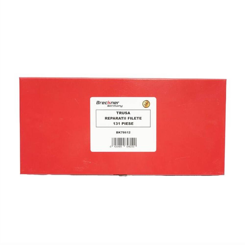 Trusa 131 piese reparat filete M5, M6, M8, M10, M12, BK78612