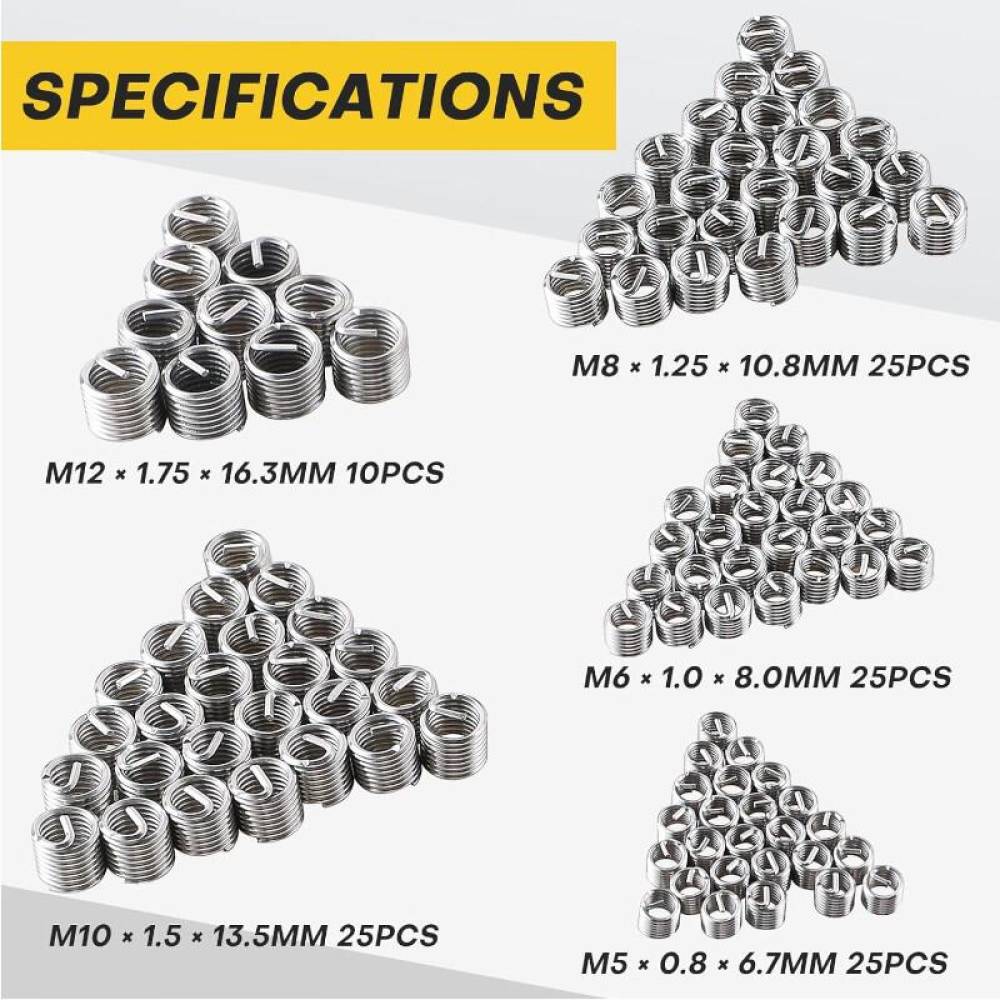 Trusa 131 piese reparat filete M5, M6, M8, M10, M12, BK78612