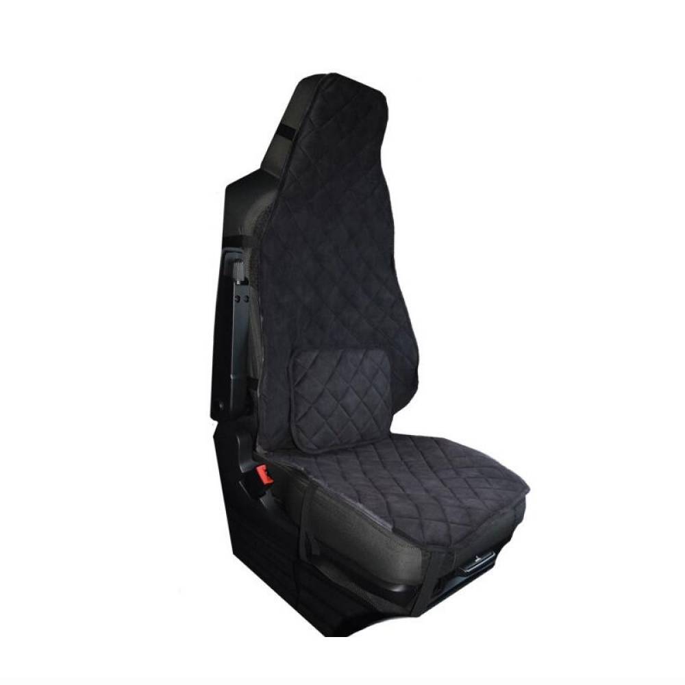 Set 2 huse scaune camion universale, negre, material catifea, PKR038 ARS