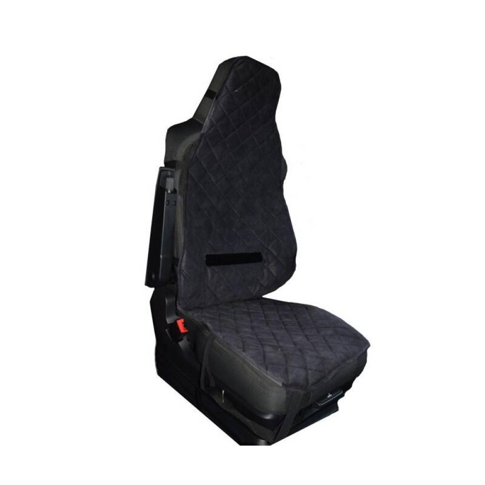 Set 2 huse scaune camion universale, negre, material catifea, PKR038 ARS