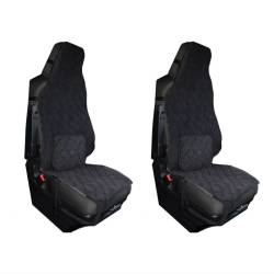 Set 2 huse scaune camion universale, negre, material catifea, PKR038 ARS
