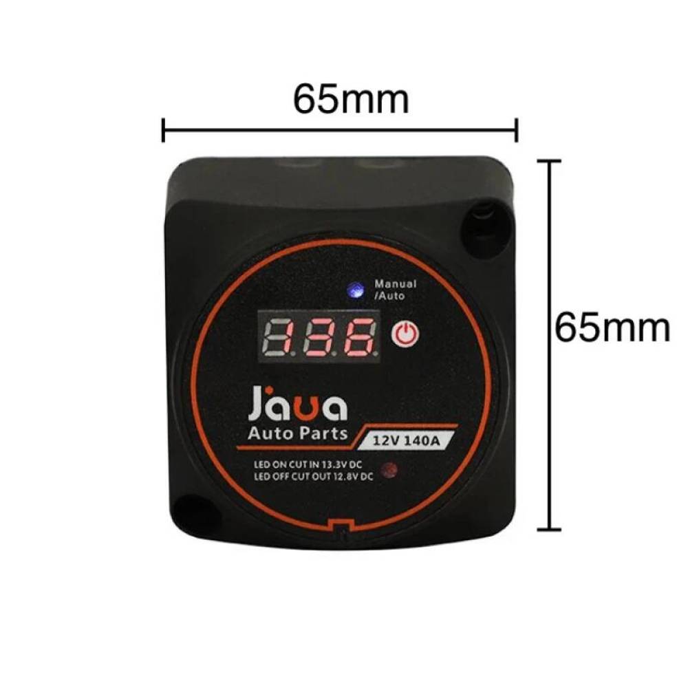 Kit Izolator baterie auto dubla Camper Van, releu inteligent dual cu ecran LED, mod automat si manual, 12V, 140A, TP71