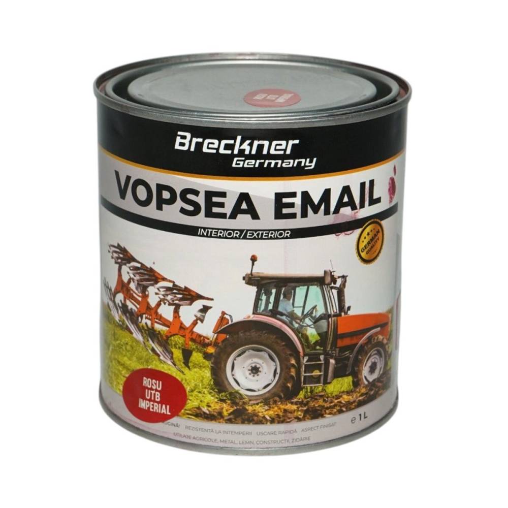 Vopsea email anticoroziva 3in1, Rosu Imperial, 1L,  pe baza de solvent, direct pe rugina, BK89062