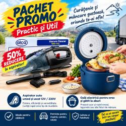 Pachet oala multicooker BAM AKC086 + Aspirator auto 12V uscat/apa ALCA 222.00