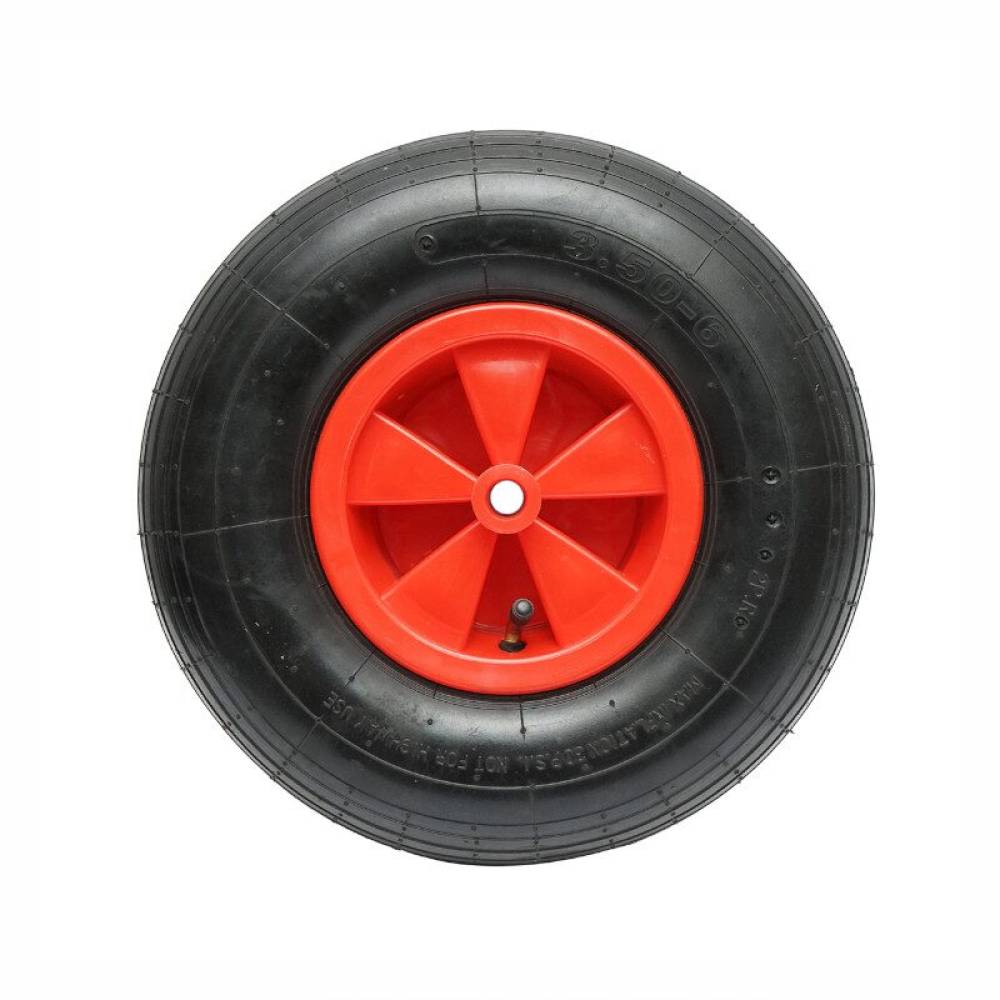 Roata roaba, 3.50-6, cu janta din plastic, pentru ax fi 16mm LZ05