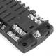 Cutie sigurante plate, cu 12 circuite, max30A, cu bara conexiune negativa, capac protectie, 03834 Amio