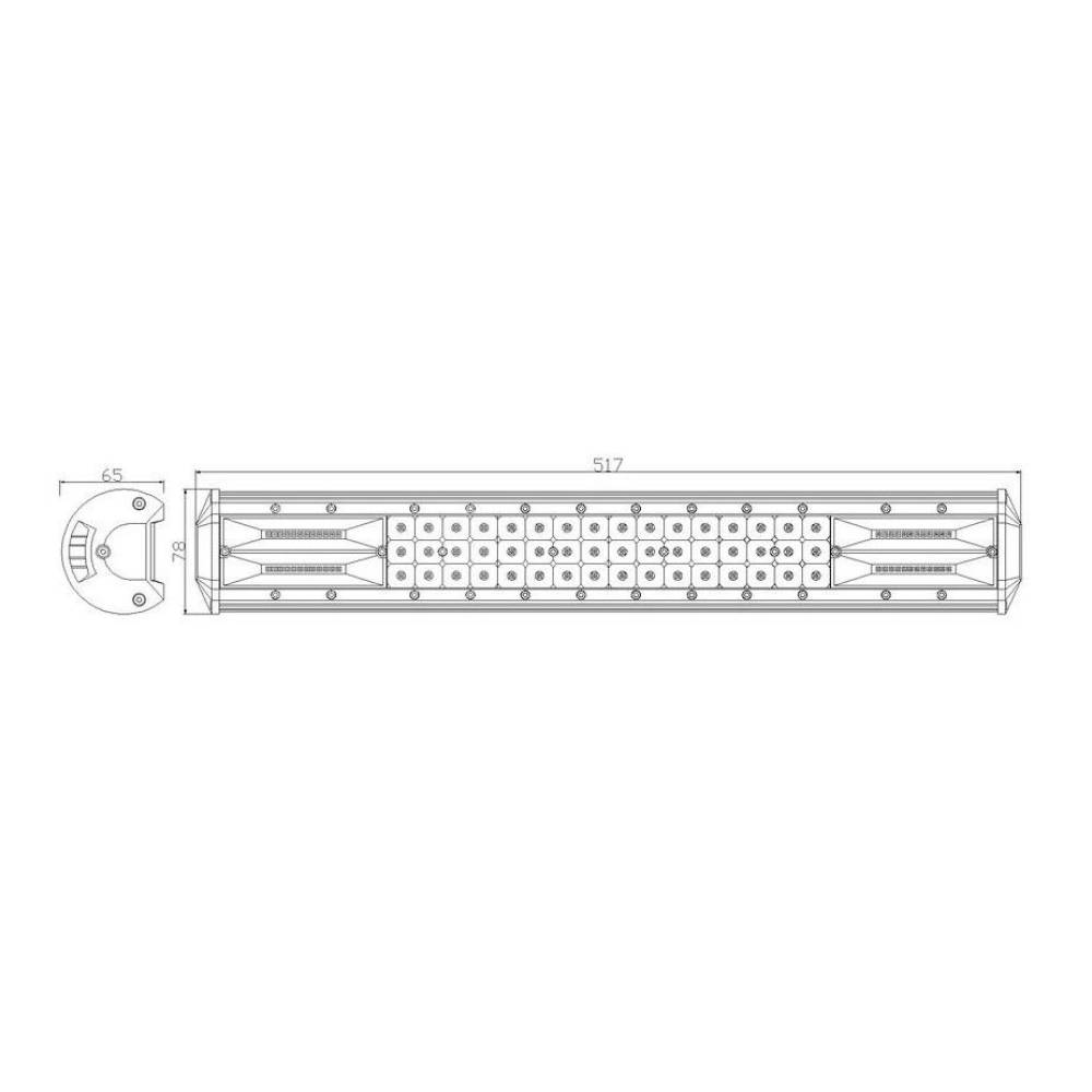 Proiector LED BAR 517x78, 96 LED-uri, combo, 144W, 6240lm, LB0079 Truckled