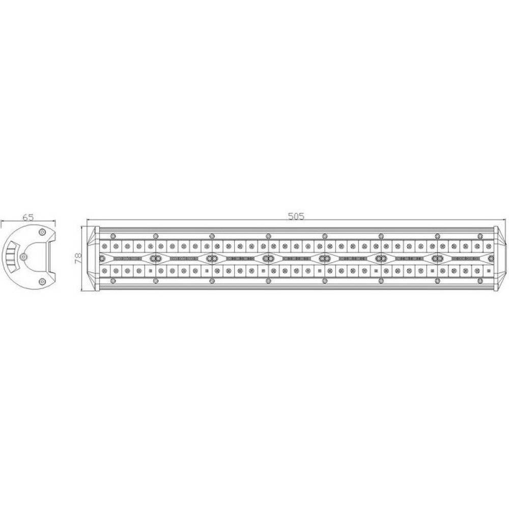 Proiector LED BAR 505x78, 140 LED-uri, combo 210W, 9100lm, LB0092 TruckLed