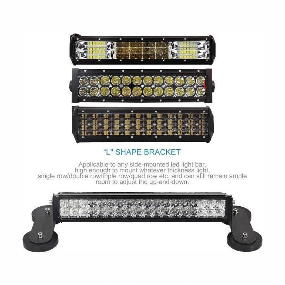 Set suporti prindere laterala Led bar, cu magnet, CRG002