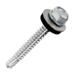 Set 80 de bucati surub autofiletant cu garnitura DIN7504K EPDM 6,3x38-16, 04390593 UNIQ