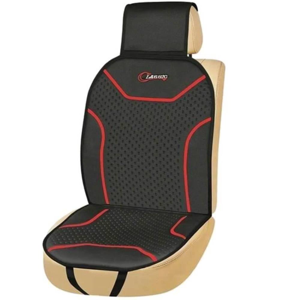 Perna scaun poliester neagra cu dunga rosie, peste tetiera 42542 CarCo Perna scaun poliester neagra cu dunga rosie, peste tetiera 42542 CarCo