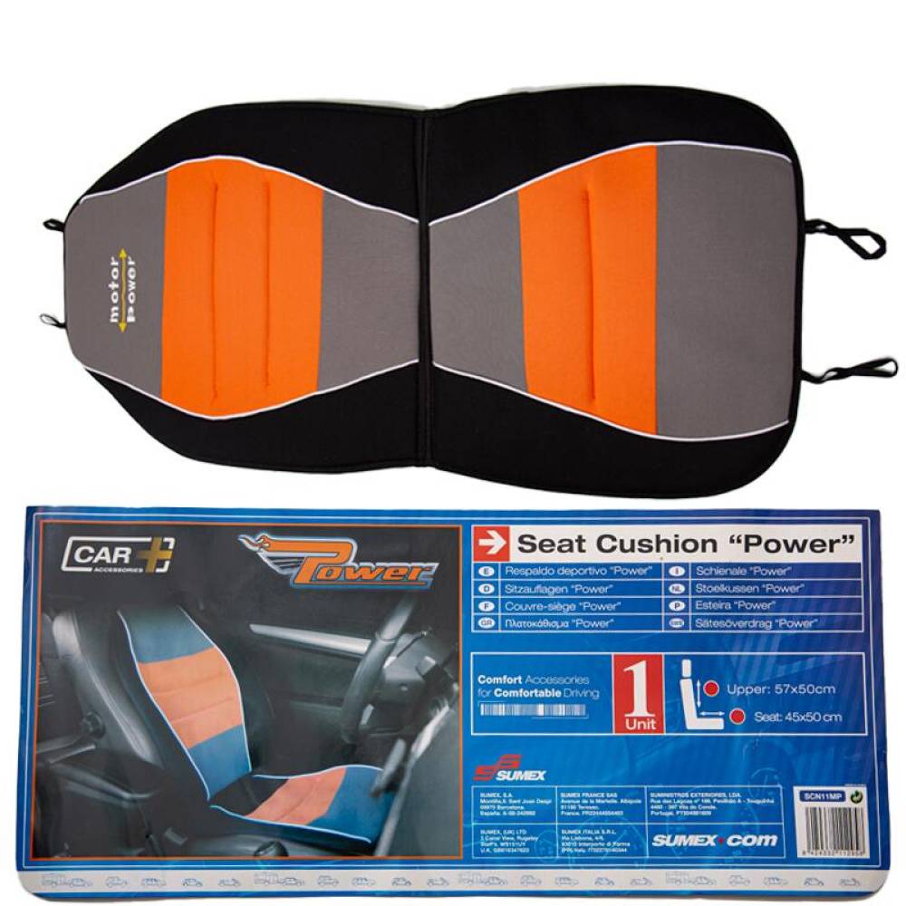 Husa scaun, Motor Power,  negru, gri portocaliu, SCN11MP Car+