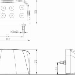 Lampa numar 100x55, 8 LED-uri, 12-30V FT-026 Fristom     