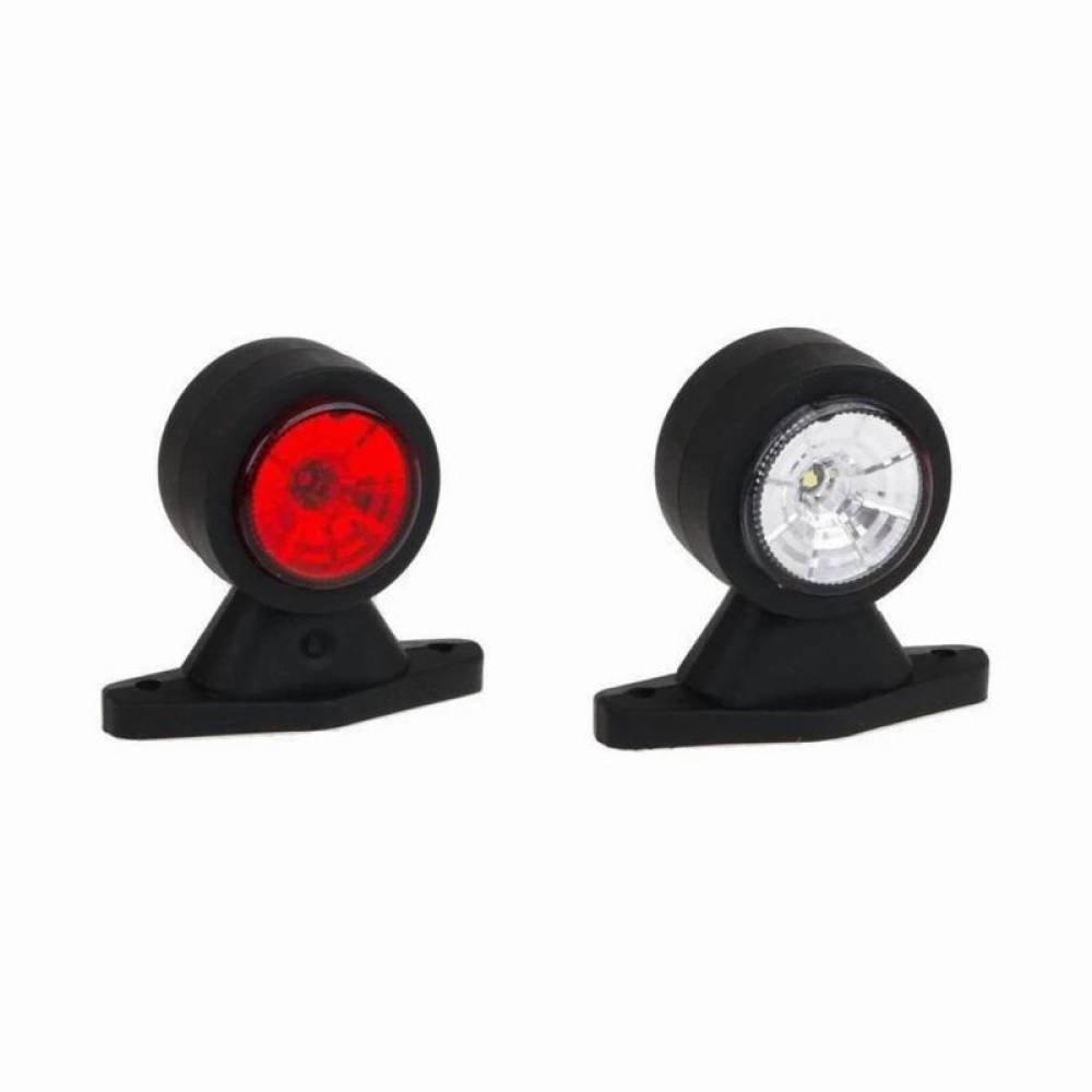 Lampa gabarit cu brat drept 88mm, FT-009-A, LED, alb-rosie, dispersor fi66, 12-36V Fristom