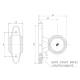 Lampa gabarit cu brat drept 88mm, FT-009-A, LED, alb-rosie, dispersor fi66, 12-36V Fristom