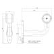 Lampa gabarit cu brat cu cot 90°, 130mm, LED, alb-rosie, 12-36V, FT-009-D Fristom
