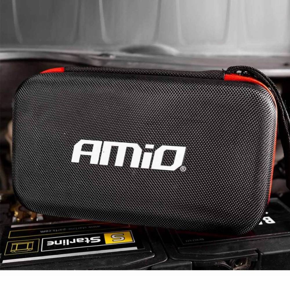 Jump Starter 12V, baterie externa 12000mAh cu lanterna, pornire auto, Power Bank, AMIO 02524