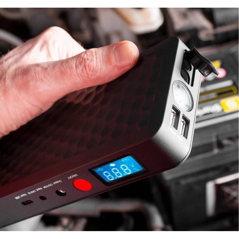 Jump Starter 12V, baterie externa 12000mAh cu lanterna, pornire auto, Power Bank, AMIO 02524